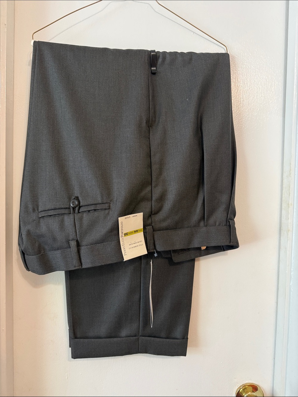 Perry Ellis Men's Charcoal Gray Dress Pants
